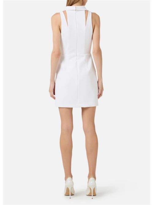 DOUBLE-LAYER STRETCH CREPE MINI DRESS ELISABETTA FRANCHI | AB92461E2360 avorio